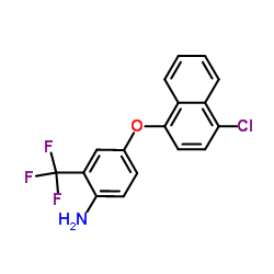 4-[(4-Chloro-1-naphthyl)oxy]-2-(trifluoromethyl)aniline结构式