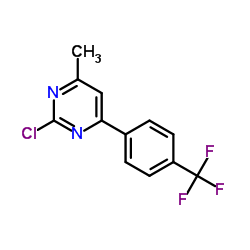 2-Chloro-4-methyl-6-[4-(trifluoromethyl)phenyl]pyrimidine Structure