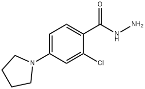 2-chloro-4-(1-pyrrolidinyl)benzenecarbohydrazide structure