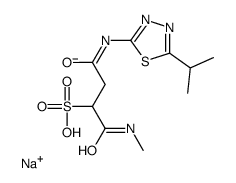 sodium,1-(methylamino)-1,4-dioxo-4-[(5-propan-2-yl-1,3,4-thiadiazol-2-yl)amino]butane-2-sulfonate结构式