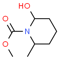 1-Piperidinecarboxylic acid,2-hydroxy-6-methyl-,methyl ester Structure