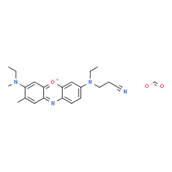 7-[(2-cyanoethyl)ethylamino]-3-(ethylmethylamino)-2-methylphenoxazin-5-ium formate Structure