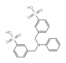 3-[[N-[(3-sulfophenyl)methyl]anilino]methyl]benzenesulfonic acid结构式