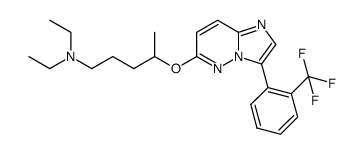 diethyl-{4-[3-(2-trifluoromethyl-phenyl)-imidazo[1,2-b]pyridazin-6-yloxy]-pentyl}-amine Structure