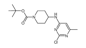 4-(2-chloro-6-methyl-pyrimidin-4-ylamino)-piperidine-1-carboxylic acid tert-butyl ester Structure