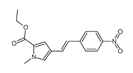 ethyl 1-methyl-4-[(E)-2-(4-nitrophenyl)ethenyl]-1H-pyrrole-2-carboxylate结构式