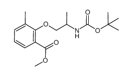 methyl (RS)-2-{2-[(tert-butoxycarbonyl)amino]propoxy}-3-methylbenzoate结构式