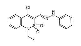 4-chloro-1-ethyl-(1H)-2,1-benzothiazine-3-carbaldehyde-2,2-dioxide N-phenylhydrazone结构式