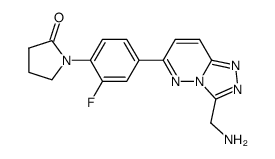1-(4-(3-(aminomethyl)-[1,2,4]triazolo[4,3-b]pyridazin-6-yl)-2-fluorophenyl)pyrrolidin-2-one Structure