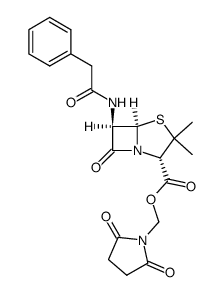 6β-(2-phenyl-acetylamino)-penicillanic acid succinimidomethyl ester结构式