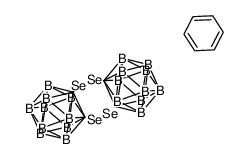 3,4,7,8-bis(1,2-dicarba-closo-dodecaborane[1,2])-1,2,5,6-tetraselena-cyclooctane-benzene (1/1)结构式