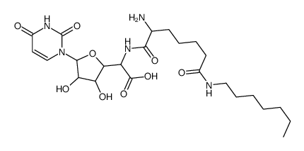 N-epsilon-(Octanoyl)lysyl-uracil polyoxin C structure