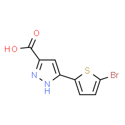 5-(5-bromo-2-thienyl)-1H-pyrazole-3-carboxylic acid Structure