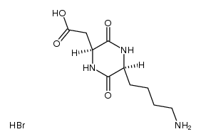 Cyclo (L-Lys-L-Asp) hydrobromide结构式