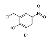 2-bromo-6-(chloromethyl)-4-nitrophenol Structure