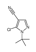 1-TERT-BUTYL-5-CHLORO-1H-PYRAZOLE-4-CARBONITRILE结构式