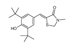 (5Z)-5-[4-Hydroxy-3,5-bis(2-methyl-2-propanyl)benzylidene]-3-meth yl-1,3-thiazolidin-4-one Structure