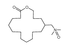 12-(N,N-Dimethylaminomethyl)-15-pentadecanolid-N-oxide结构式