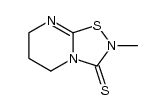 6,7-dihydro-2-methyl-5H-pyrimido[1,2-d][1,2,4]thiadiazole-3(2H)-thione Structure