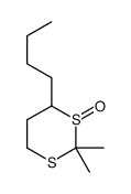 6-butyl-2,2-dimethyl-1,3-dithiane 1-oxide结构式