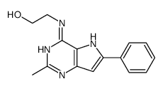 2-[(2-methyl-6-phenyl-5H-pyrrolo[3,2-d]pyrimidin-4-yl)amino]ethanol结构式