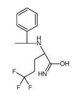 5,5,5-Trifluoro-N2-[(1R)-1-phenylethyl]-D-norvalinamide Structure