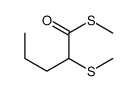 S-methyl 2-methylsulfanylpentanethioate结构式