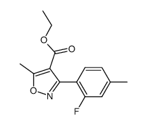 3-(2-fluoro-4-methyl-phenyl)-5-methyl-isoxazole-4-carboxylic acid ethyl ester Structure