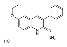 2-Hydrazino-6-ethoxy-3-phenylquinoline hydrochloride结构式