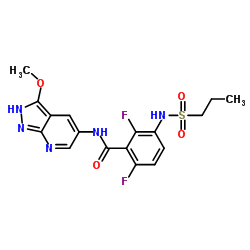 2,6-Difluoro-N-(3-methoxy-2H-pyrazolo[3,4-b]pyridin-5-yl)-3-[(propylsulfonyl)amino]benzamide结构式