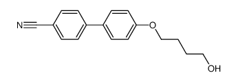 4-(4-hydroxybutyloxy)-4'-cyanobiphenyl结构式