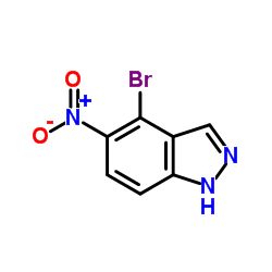 4-Bromo-5-nitro-1H-indazole Structure