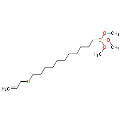 11-烯丙氧基十一烷基三甲氧基硅烷结构式