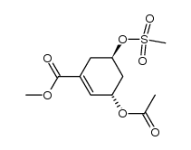 (3S,5R)-methyl 3-acetoxy-5-((methylsulfonyl)oxy)cyclohex-1-enecarboxylate结构式