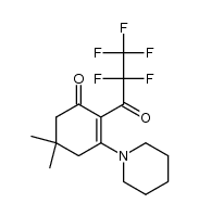 5,5-dimethyl-2-(2,2,3,3,3-pentafluoropropanoyl)-3-(1-piperidino)cyclohex-2-en-1-one Structure