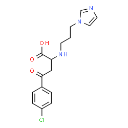 4-(4-CHLOROPHENYL)-2-([3-(1H-IMIDAZOL-1-YL)PROPYL]AMINO)-4-OXOBUTANOIC ACID structure