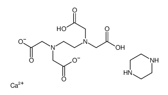 calcium,2-[2-[bis(carboxymethyl)amino]ethyl-(carboxylatomethyl)amino]acetate,piperazine结构式
