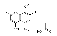 acetic acid,5,6,8-trimethoxy-3-methylnaphthalen-1-ol结构式