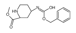 METHYL (2S,4S)-4-(BENZYLOXYCARBONYLAMINO)PIPERIDINE-2-CARBOXYLATE Structure