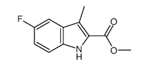 Methyl 5-fluoro-3-methyl-1H-indole-2-carboxylate结构式