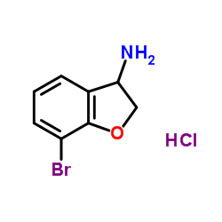 7-溴-2,3-二氢苯并呋喃-3-胺盐酸盐结构式