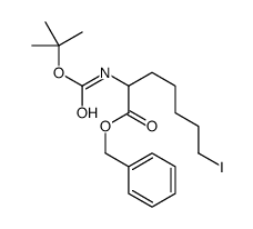 Benzyl 7-iodo-2-({[(2-methyl-2-propanyl)oxy]carbonyl}amino)heptan oate结构式