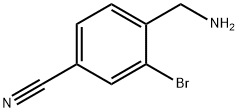 4-(氨基甲基)-3-溴苯甲腈结构式