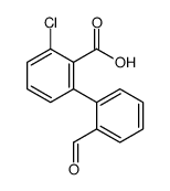 2-chloro-6-(2-formylphenyl)benzoic acid Structure