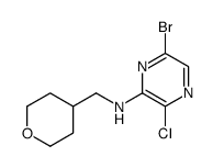 6-bromo-3-chloro-N-(oxan-4-ylmethyl)pyrazin-2-amine Structure