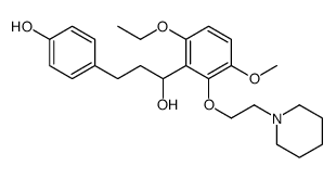 4-[3-[6-ethoxy-3-methoxy-2-(2-piperidin-1-ylethoxy)phenyl]-3-hydroxypropyl]phenol结构式