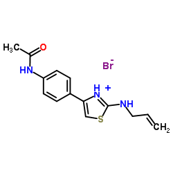 N-(4-(4-(PROP-2-ENYLAMINO)-3,5-THIAZOLYL)PHENYL)ETHANAMIDE, BROMIDE Structure