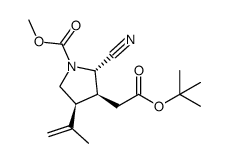 (2S,3S,4S)-methyl 3-(2-(tert-butoxy)-2-oxoethyl)-2-cyano-4-(prop-1-en-2-yl)pyrrolidine-1-carboxylate结构式