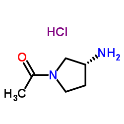 (R)-1-(3-Aminopyrrolidin-1-yl)ethanone hydrochloride structure