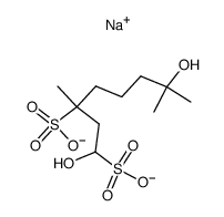 monosodium mono(1,7-dihydroxy-3,7-dimethyloctane-1,3-disulfonate)结构式